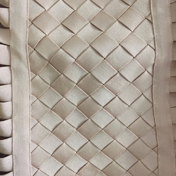 NEW! DESIGNER COUTURE PINK BANDAGE STRAPLESS DRESS - Picture 9 of 16